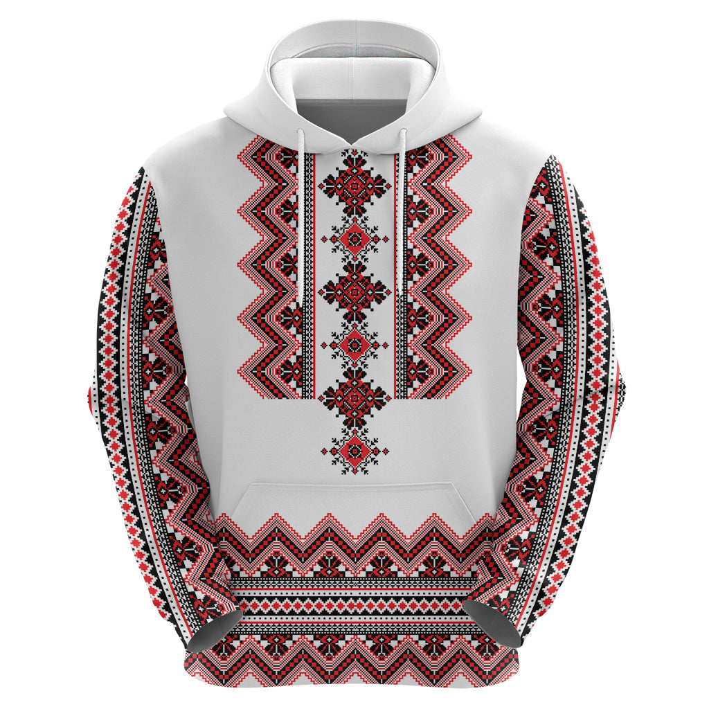 Ukraine Folk Pattern Hoodie Ukrainian Traditional Version - Wonder Print Shop