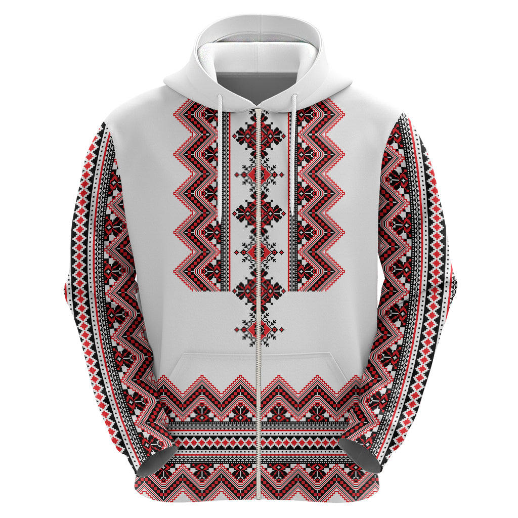 Ukraine Folk Pattern Hoodie Ukrainian Traditional Version - Wonder Print Shop
