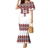 Ukraine Folk Pattern Mermaid Dress Ukrainian Traditional Version - Wonder Print Shop