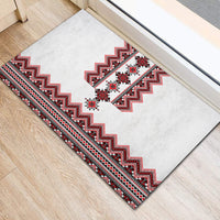 Ukraine Folk Pattern Rubber Doormat Ukrainian Traditional Version - Wonder Print Shop