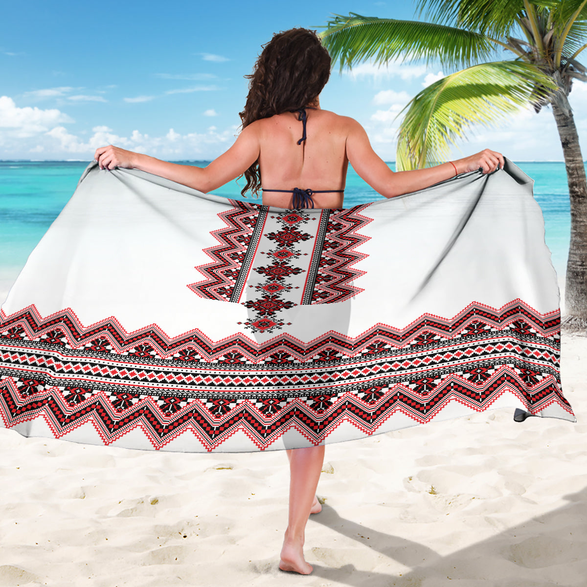 Ukraine Folk Pattern Sarong Ukrainian Traditional Version - Wonder Print Shop