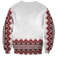Ukraine Folk Pattern Sweatshirt Ukrainian Traditional Version - Wonder Print Shop