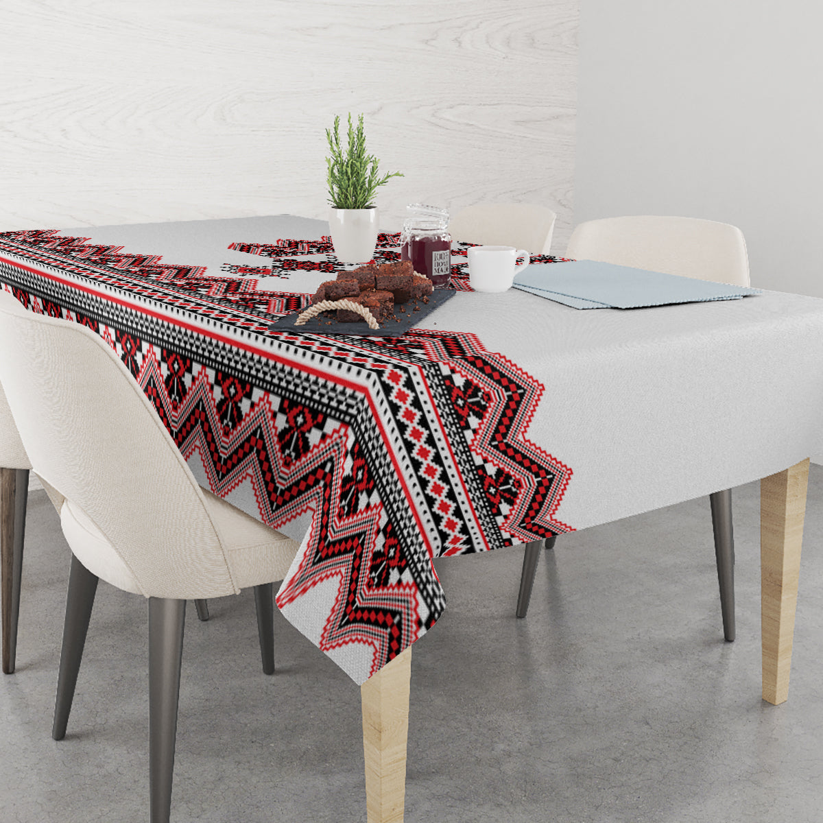 Ukraine Folk Pattern Tablecloth Ukrainian Traditional Version - Wonder Print Shop