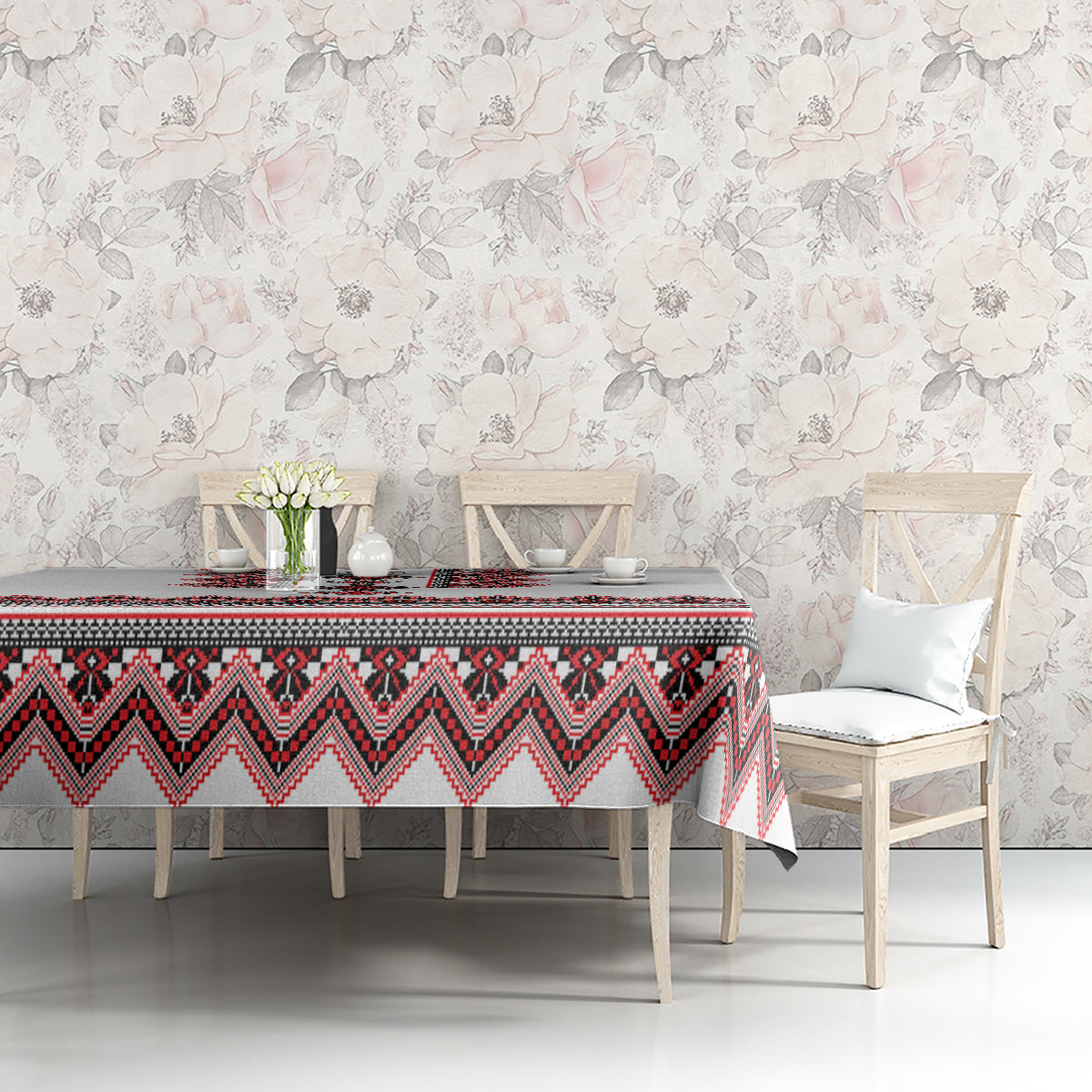 Ukraine Folk Pattern Tablecloth Ukrainian Traditional Version - Wonder Print Shop