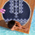 Ukraine Folk Pattern Beach Blanket Ukrainian Navy Blue Version - Wonder Print Shop
