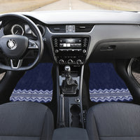 Ukraine Folk Pattern Car Mats Ukrainian Navy Blue Version - Wonder Print Shop