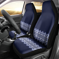 Ukraine Folk Pattern Car Seat Cover Ukrainian Navy Blue Version - Wonder Print Shop