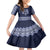 Ukraine Folk Pattern Family Matching Off Shoulder Maxi Dress and Hawaiian Shirt Ukrainian Navy Blue Version - Wonder Print Shop