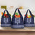 Ukraine Folk Pattern Grocery Bag Ukrainian Navy Blue Version