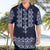 Ukraine Folk Pattern Hawaiian Shirt Ukrainian Navy Blue Version - Wonder Print Shop