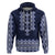 Ukraine Folk Pattern Hoodie Ukrainian Navy Blue Version - Wonder Print Shop