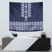Ukraine Folk Pattern Tapestry Ukrainian Navy Blue Version - Wonder Print Shop