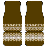Ukraine Folk Pattern Car Mats Ukrainian Wood Brown Version - Wonder Print Shop