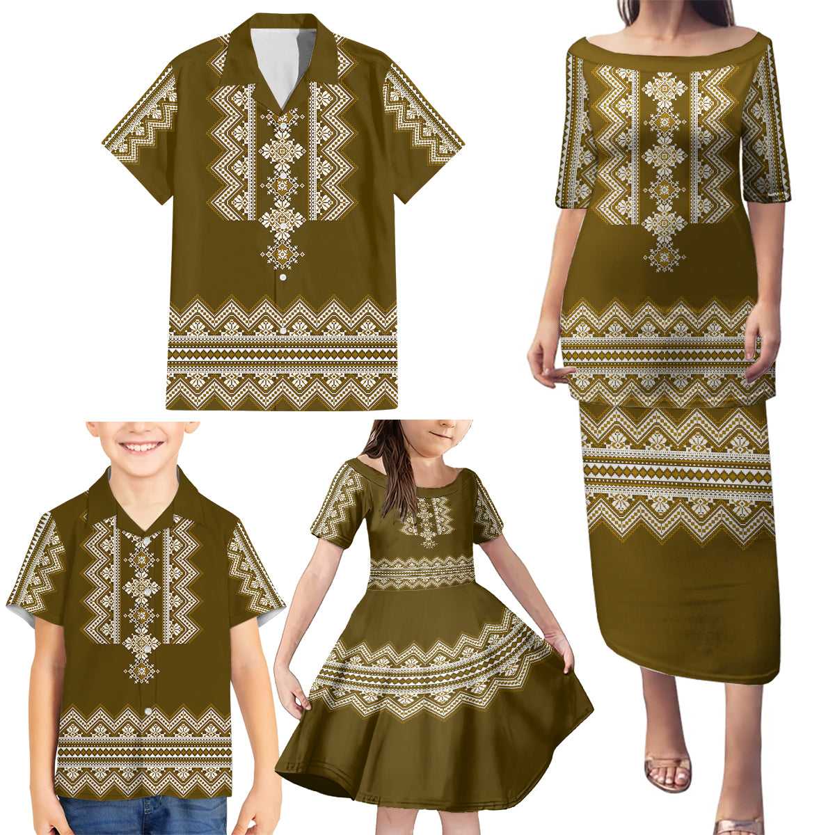 ukraine-folk-pattern-family-matching-puletasi-dress-and-hawaiian-shirt-ukrainian-wood-brown-version