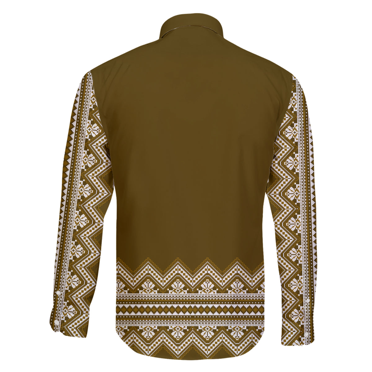 Ukraine Folk Pattern Family Matching Short Sleeve Bodycon Dress and Hawaiian Shirt Ukrainian Wood Brown Version - Wonder Print Shop