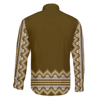 Ukraine Folk Pattern Family Matching Short Sleeve Bodycon Dress and Hawaiian Shirt Ukrainian Wood Brown Version - Wonder Print Shop