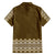Ukraine Folk Pattern Family Matching Tank Maxi Dress and Hawaiian Shirt Ukrainian Wood Brown Version - Wonder Print Shop