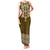 Ukraine Folk Pattern Family Matching Tank Maxi Dress and Hawaiian Shirt Ukrainian Wood Brown Version - Wonder Print Shop