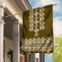 Ukraine Folk Pattern Garden Flag Ukrainian Wood Brown Version - Wonder Print Shop