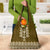 Ukraine Folk Pattern Grocery Bag Ukrainian Wood Brown Version