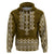 Ukraine Folk Pattern Hoodie Ukrainian Wood Brown Version - Wonder Print Shop