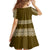 Ukraine Folk Pattern Kid Short Sleeve Dress Ukrainian Wood Brown Version - Wonder Print Shop