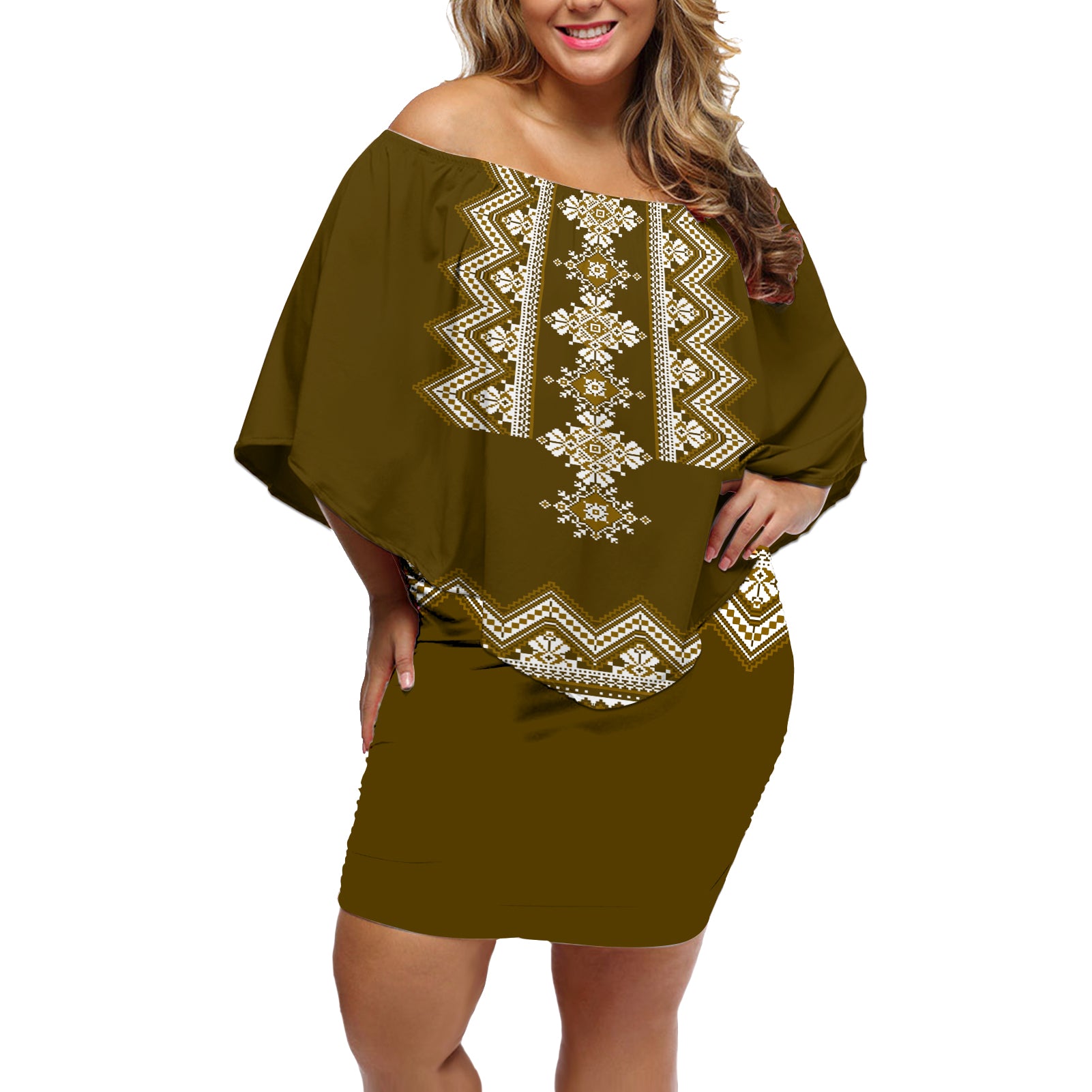 ukraine-folk-pattern-off-shoulder-short-dress-ukrainian-wood-brown-version