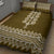 Ukraine Folk Pattern Quilt Bed Set Ukrainian Wood Brown Version - Wonder Print Shop