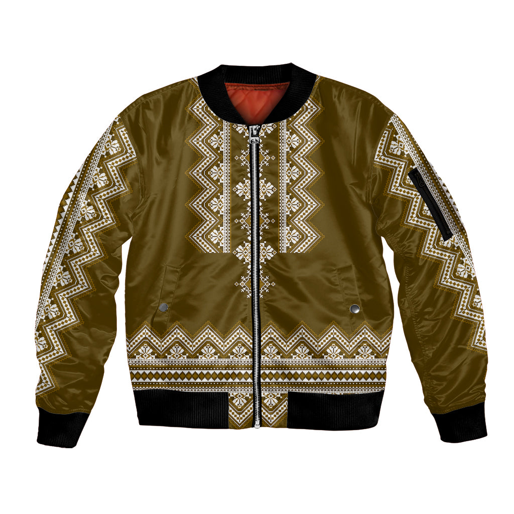 ukraine-folk-pattern-sleeve-zip-bomber-jacket-ukrainian-wood-brown-version