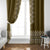 Ukraine Folk Pattern Window Curtain Ukrainian Wood Brown Version - Wonder Print Shop