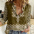 Ukraine Folk Pattern Women Casual Shirt Ukrainian Wood Brown Version - Wonder Print Shop