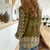 Ukraine Folk Pattern Women Casual Shirt Ukrainian Wood Brown Version - Wonder Print Shop
