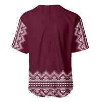 Ukraine Folk Pattern Baseball Jersey Ukrainian Wine Red Version - Wonder Print Shop
