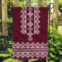 Ukraine Folk Pattern Garden Flag Ukrainian Wine Red Version - Wonder Print Shop