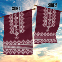 Ukraine Folk Pattern Garden Flag Ukrainian Wine Red Version - Wonder Print Shop