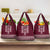Ukraine Folk Pattern Grocery Bag Ukrainian Wine Red Version