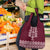 Ukraine Folk Pattern Grocery Bag Ukrainian Wine Red Version