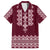 Ukraine Folk Pattern Hawaiian Shirt Ukrainian Wine Red Version - Wonder Print Shop