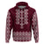 Ukraine Folk Pattern Hoodie Ukrainian Wine Red Version - Wonder Print Shop