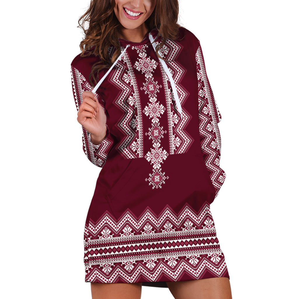 ukraine-folk-pattern-hoodie-dress-ukrainian-wine-red-version