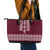 Ukraine Folk Pattern Leather Tote Bag Ukrainian Wine Red Version - Wonder Print Shop