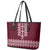 Ukraine Folk Pattern Leather Tote Bag Ukrainian Wine Red Version - Wonder Print Shop