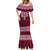 Ukraine Folk Pattern Mermaid Dress Ukrainian Wine Red Version - Wonder Print Shop