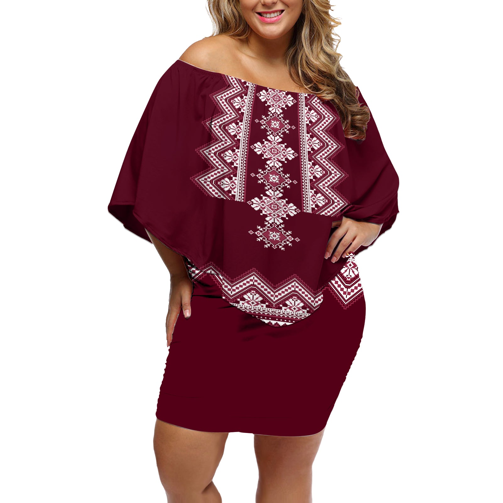 ukraine-folk-pattern-off-shoulder-short-dress-ukrainian-wine-red-version