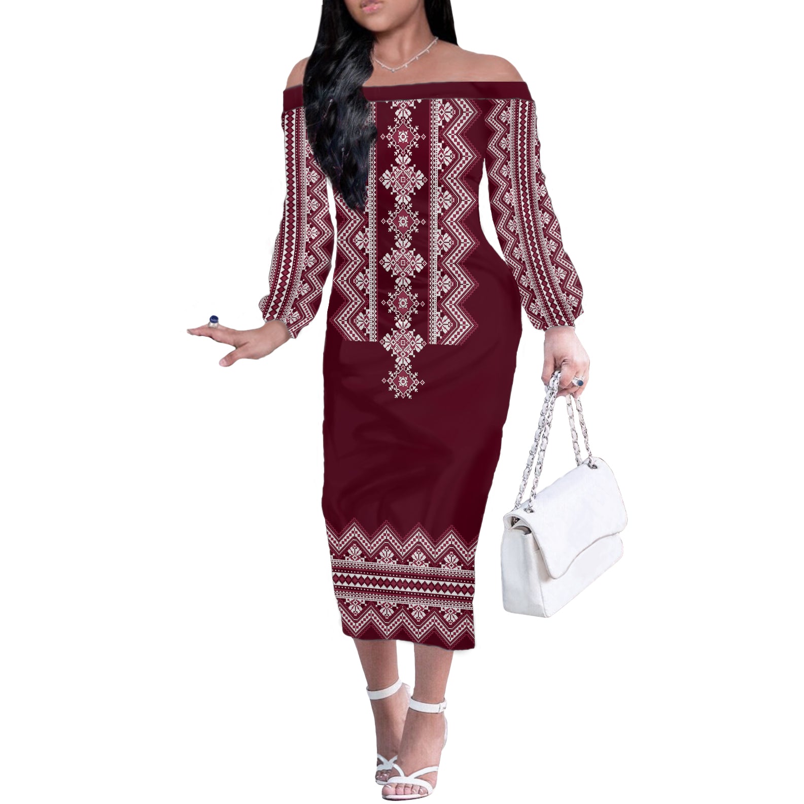 ukraine-folk-pattern-off-the-shoulder-long-sleeve-dress-ukrainian-wine-red-version