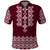 Ukraine Folk Pattern Polo Shirt Ukrainian Wine Red Version - Wonder Print Shop