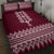 Ukraine Folk Pattern Quilt Bed Set Ukrainian Wine Red Version - Wonder Print Shop
