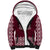 Ukraine Folk Pattern Sherpa Hoodie Ukrainian Wine Red Version - Wonder Print Shop