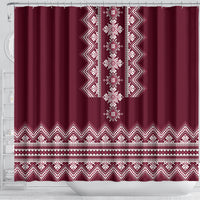ukraine-folk-pattern-shower-curtain-ukrainian-wine-red-version