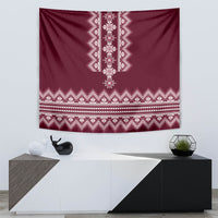 Ukraine Folk Pattern Tapestry Ukrainian Wine Red Version - Wonder Print Shop